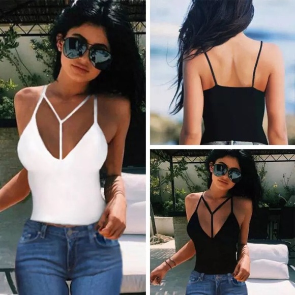 White Stretchy Tank Top - Picture 4 of 6